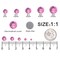 6616 Pieces Hot Pink Hotfix Rhinestones Crystal Gems Glass for Tumblers Clothes Shirts Glitter Flat Back Round with Tweezers and Picking Pen (SS6~SS30)